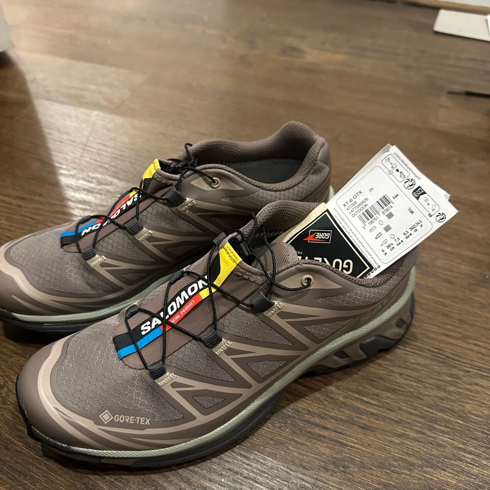 Salomon Brown Gore-Tex Running Shoes